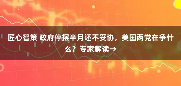 匠心智策 政府停摆半月还不妥协，美国两党在争什么？专家解读→